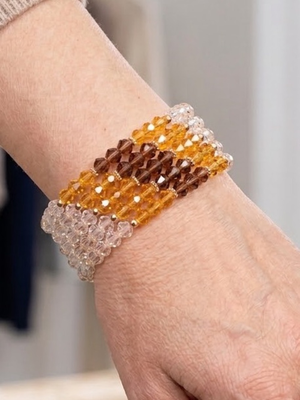 Touch of Halloween Beaded Wrap Bracelet